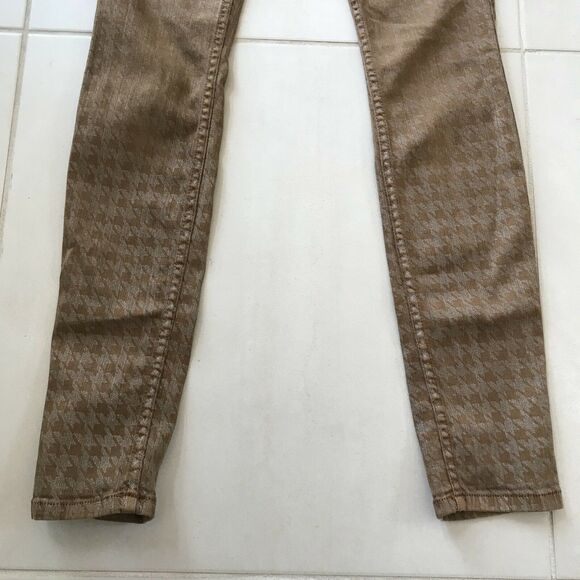 Level 99 Janice Women Jeans Ultra Skinny Low Rise Ankle Houndstooth Denim - Picture 8 of 11